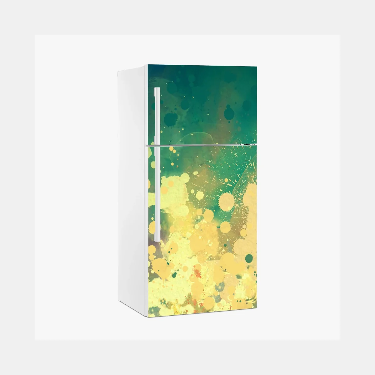 Kühlschrankaufkleber türkiser aquarellausbruch abstrakt – Wallnifity® Kühlschrankaufkleber türkiser aquarellausbruch abstrakt – Wallnifity®