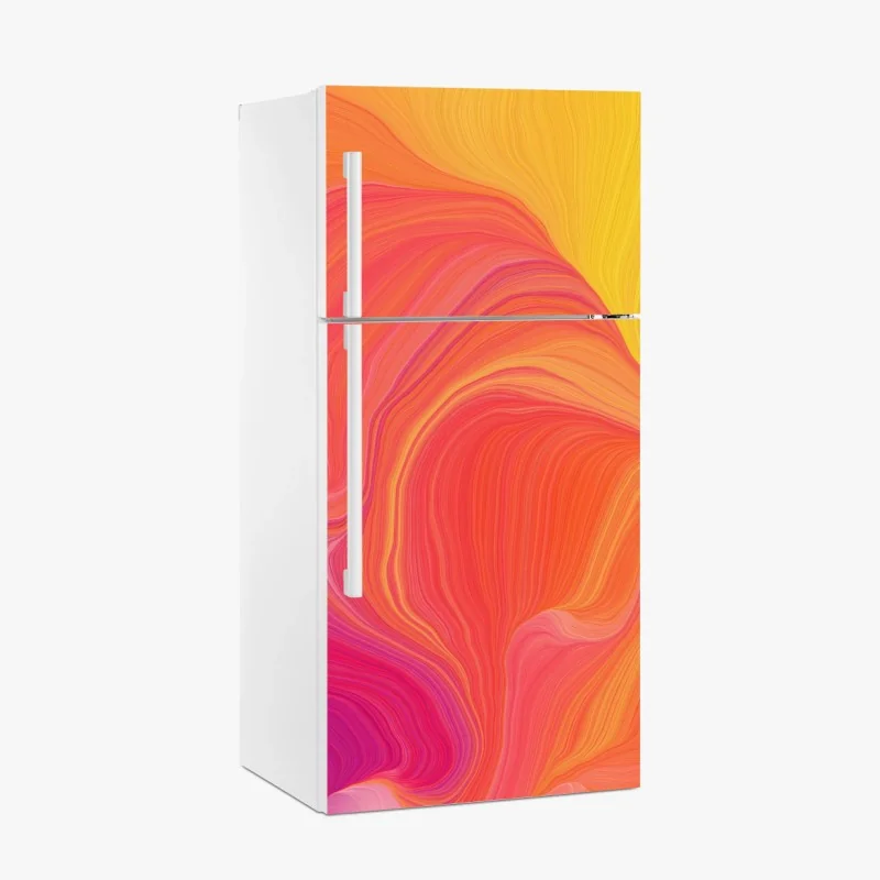 Kühlschrankaufkleber ruhige türkise abstrakte meereslandschaft – Wallnifity®