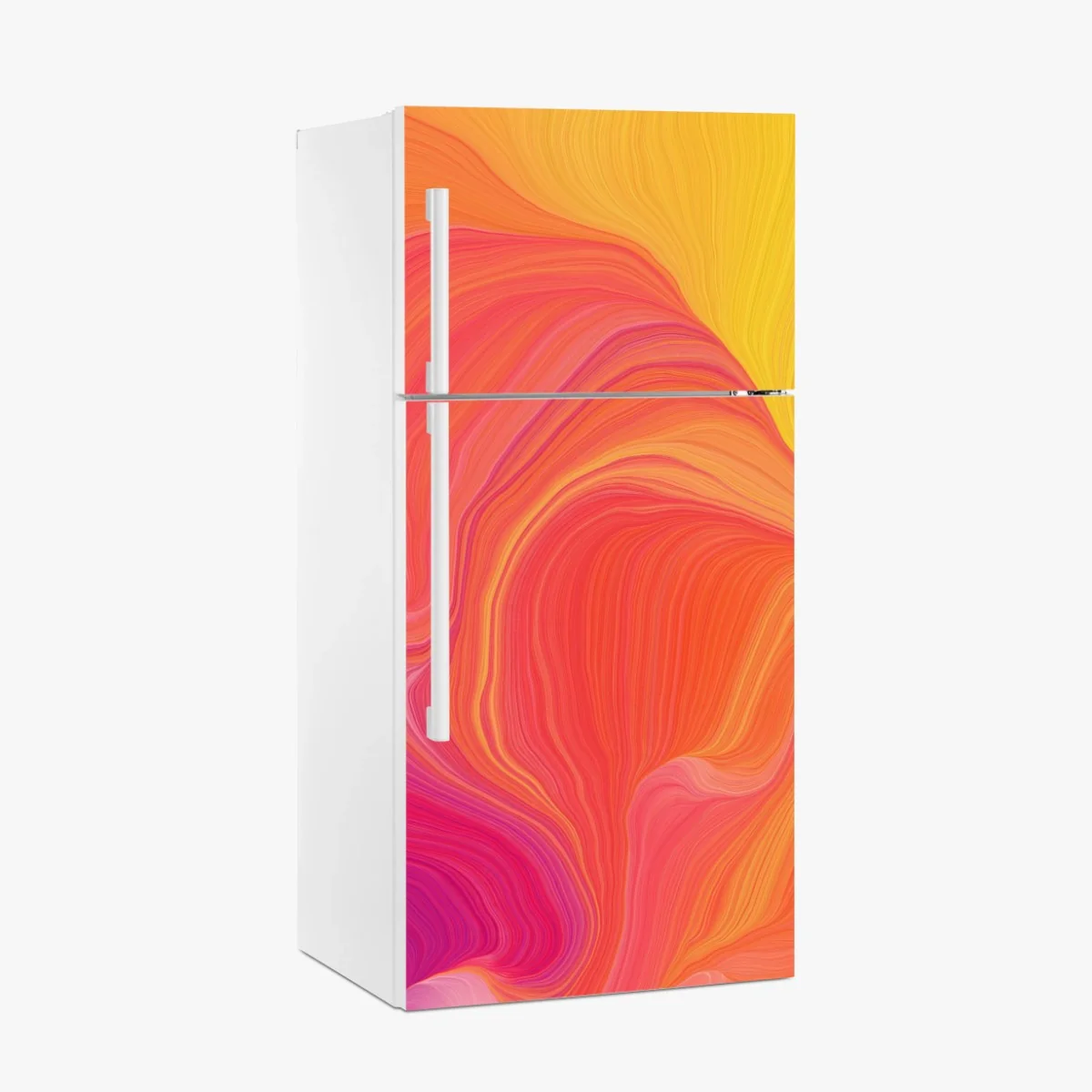 Kühlschrankaufkleber leuchtende fließende farbwellen – Wallnifity® Kühlschrankaufkleber leuchtende fließende farbwellen – Wallnifity®
