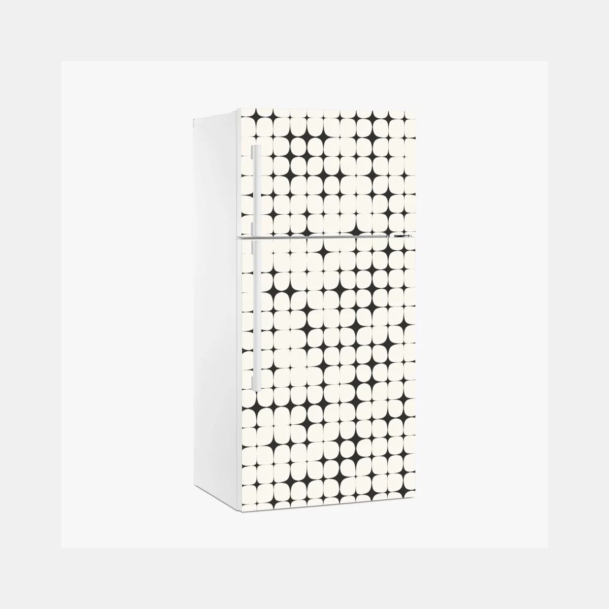 Kühlschrankaufkleber monochromes geometrisches punktmuster – Wallnifity® Kühlschrankaufkleber monochromes geometrisches punktmuster – Wallnifity®