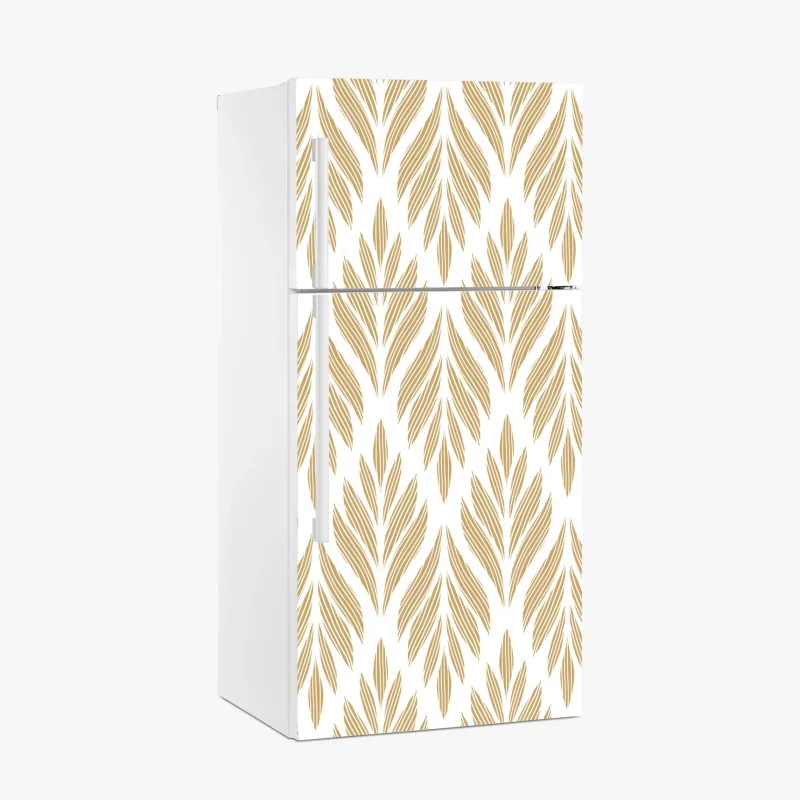 Kühlschrankaufkleber goldenes geometrisches wirbelmuster – Wallnifity®