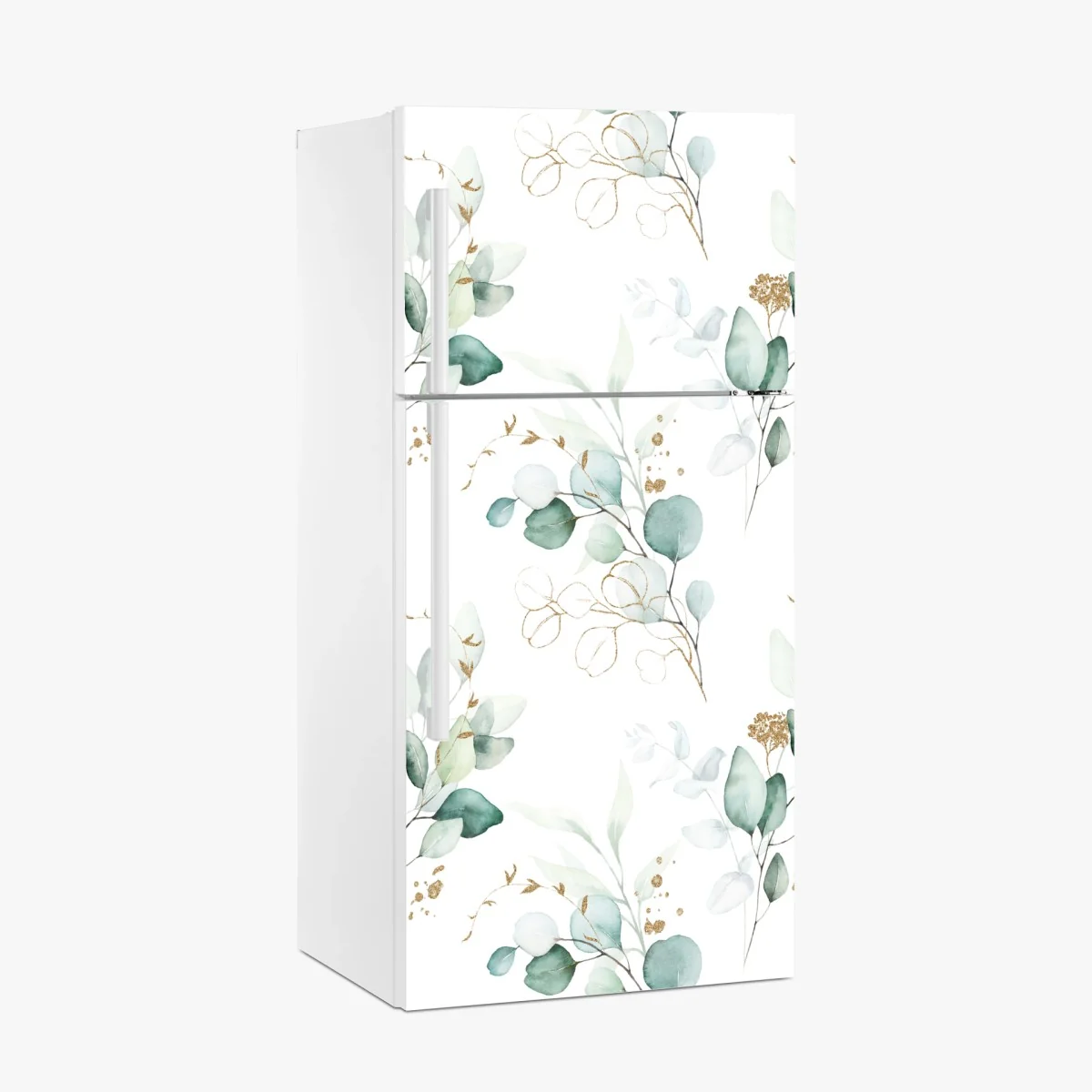 Kühlschrankaufkleber eukalyptus aquarell muster in grüntönen – Wallnifity® Kühlschrankaufkleber eukalyptus aquarell muster in grüntönen – Wallnifity®