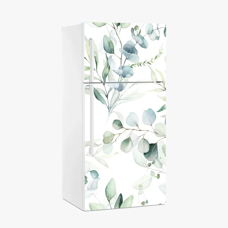 Kühlschrankaufkleber blühende bougainvillea in Naousa gasse – Wallnifity®