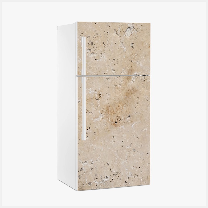 Kühlschrankaufkleber beige travertin steinstruktur