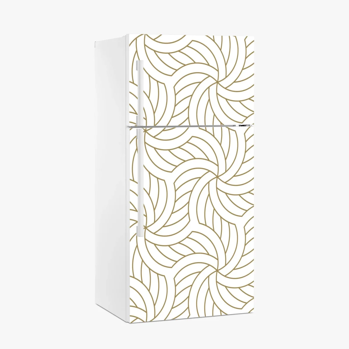 Kühlschrankaufkleber goldenes geometrisches wirbelmuster – Wallnifity® Kühlschrankaufkleber goldenes geometrisches wirbelmuster – Wallnifity®