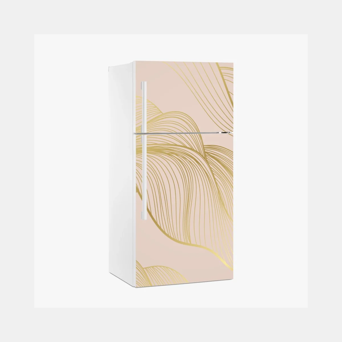 Kühlschrankaufkleber abstraktes muster goldener wellen – Wallnifity® Kühlschrankaufkleber abstraktes muster goldener wellen – Wallnifity®