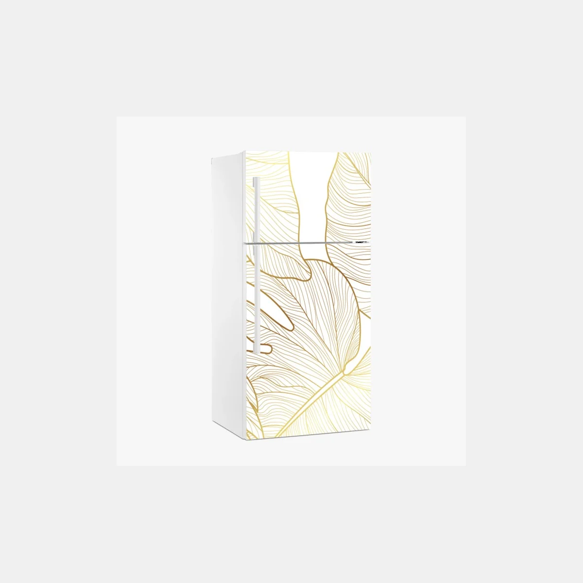 Kühlschrankaufkleber goldene botanische blattzeichnung – Wallnifity® Kühlschrankaufkleber goldene botanische blattzeichnung – Wallnifity®