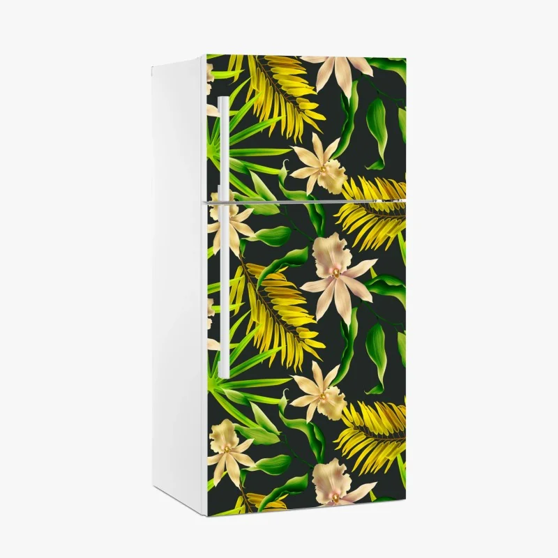 Kühlschrankaufkleber goldener sonnenuntergang über hängebrücke – Wallnifity®