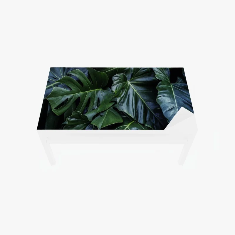 Tischaufkleber und Schreibtischaufkleber üppige tropische monstera-blätter