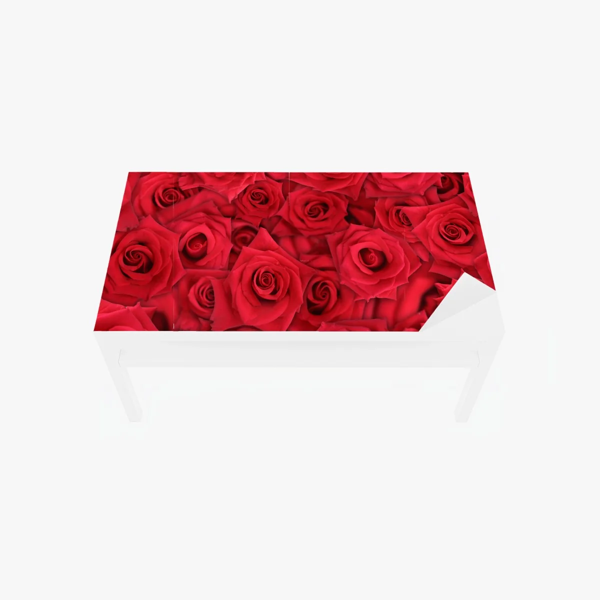 Tischaufkleber und Schreibtischaufkleber leuchtende rote rosen collage – Wallnifity®
