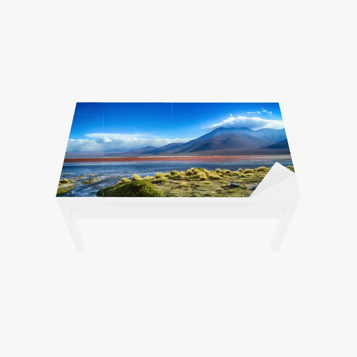 Tischaufkleber und Schreibtischaufkleber ruhige berglagune – Wallnifity® Tischaufkleber und Schreibtischaufkleber ruhige berglagune – Wallnifity®