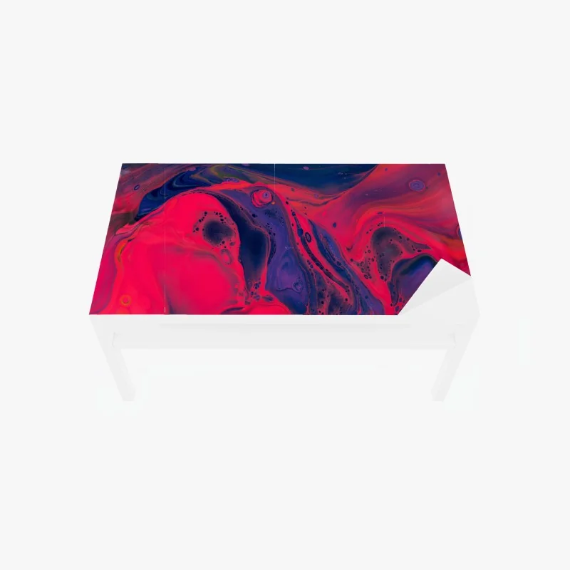 Tischaufkleber und Schreibtischaufkleber blaue marmorierte alkoholtinten abstraktion – Wallnifity®