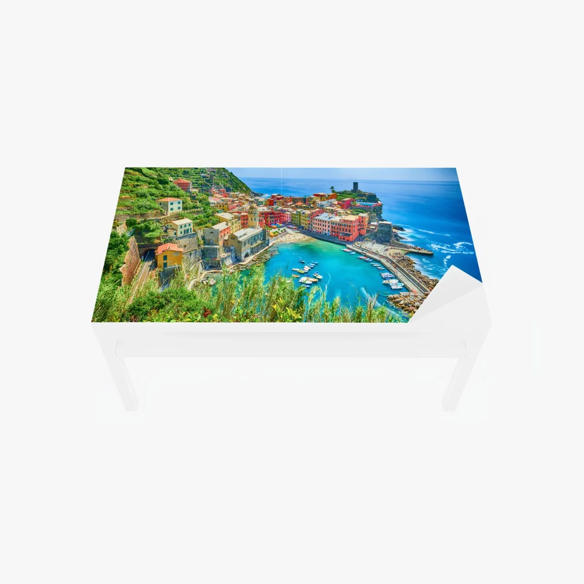 Tischaufkleber und Schreibtischaufkleber Vernazza bunte küstenstadt, Italien – Wallnifity®