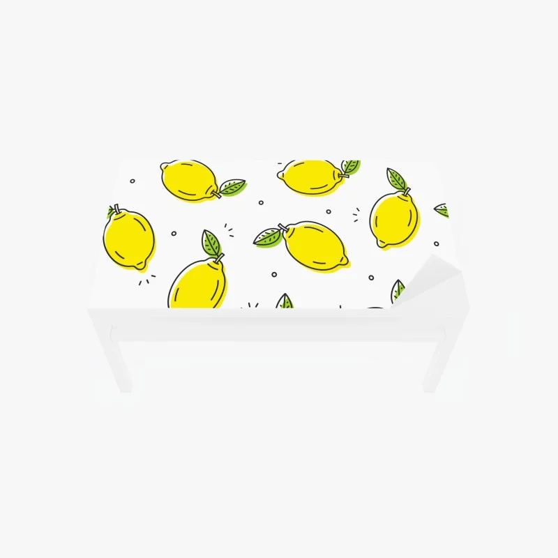 Tischaufkleber und Schreibtischaufkleber sonniges zitronenmuster