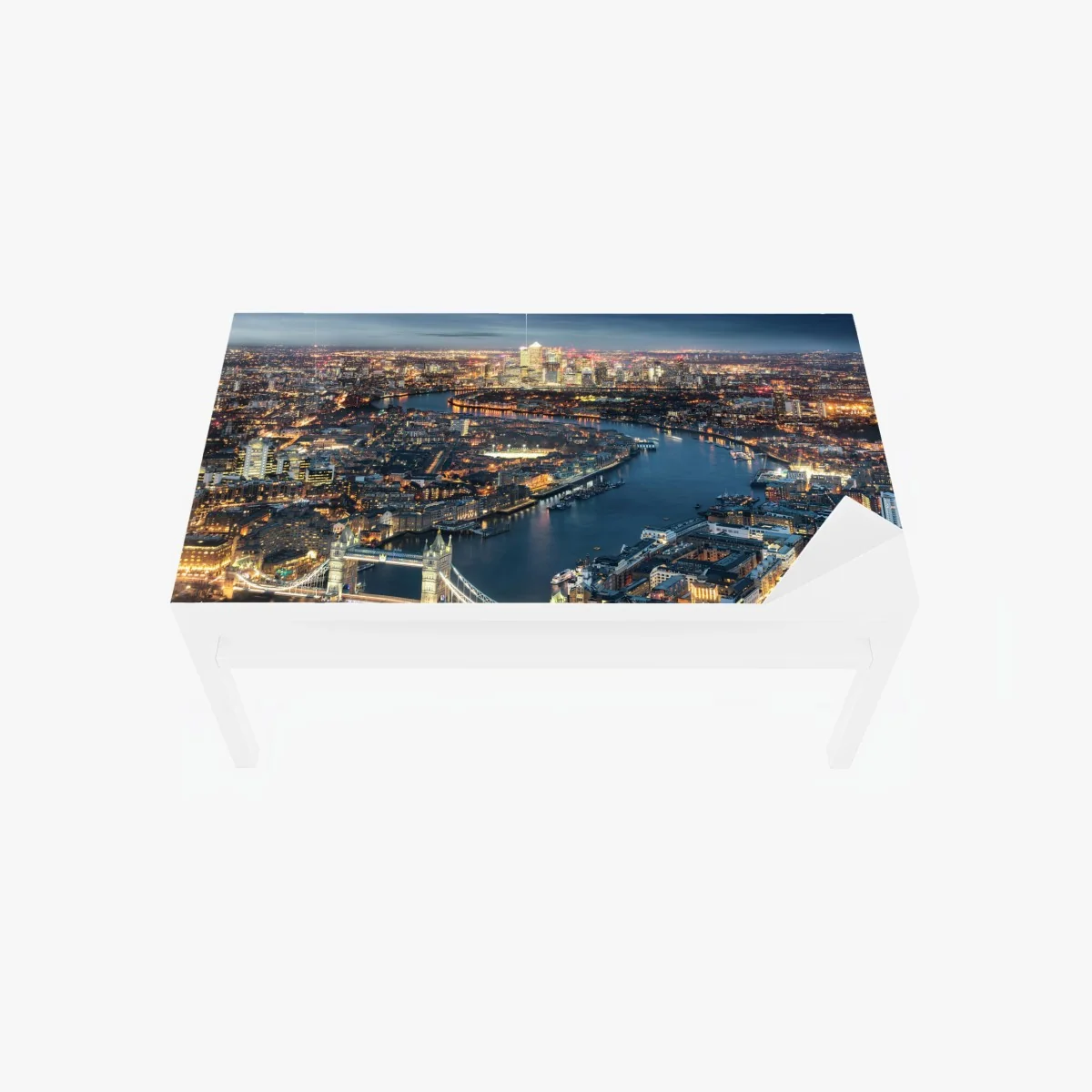 Tischaufkleber und Schreibtischaufkleber nächtliche skyline von London – Wallnifity®