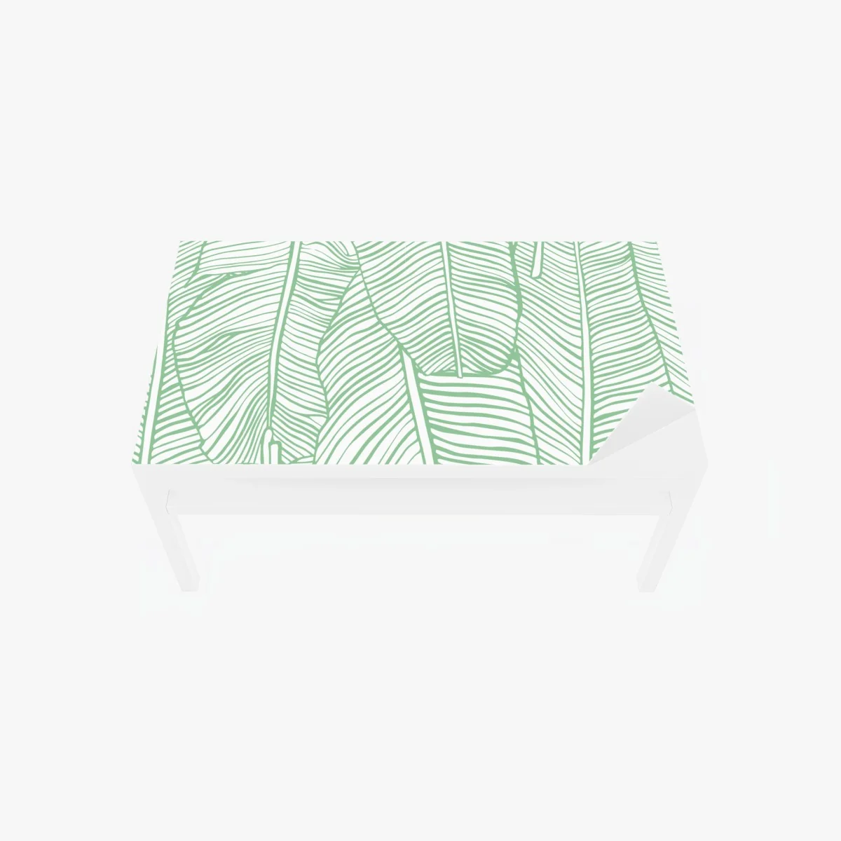 Tischaufkleber und Schreibtischaufkleber mintfarbenes bananenblattmuster – Wallnifity®