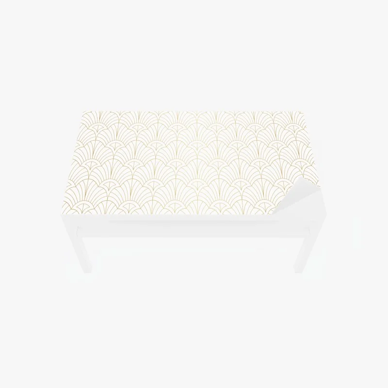 Tischaufkleber und Schreibtischaufkleber goldenes art deco muster