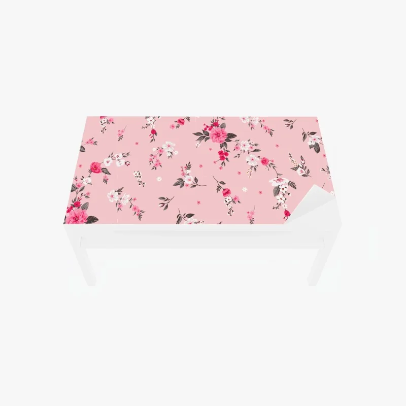 Tischaufkleber und Schreibtischaufkleber zartes rosa blumenmuster – Wallnifity® Tischaufkleber und Schreibtischaufkleber zartes rosa blumenmuster – Wallnifity®