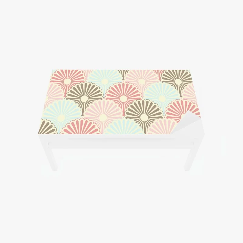 Tischaufkleber und Schreibtischaufkleber pastelliges muschelmuster