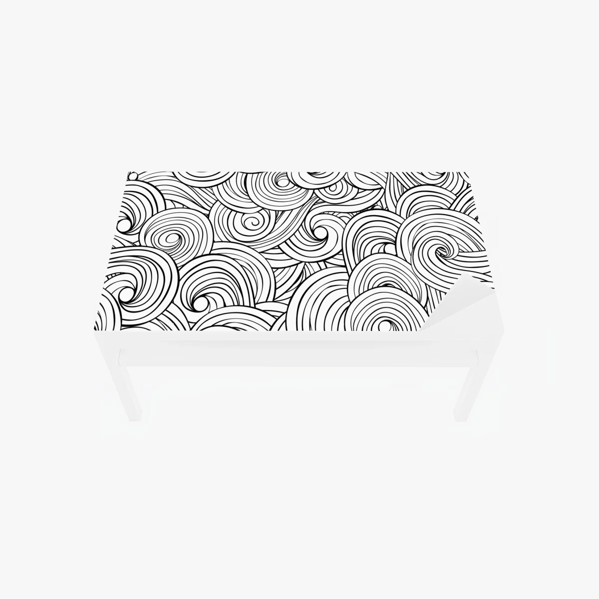 Tischaufkleber und Schreibtischaufkleber schwarzweißes spiralmuster – Wallnifity® Tischaufkleber und Schreibtischaufkleber schwarzweißes spiralmuster – Wallnifity®