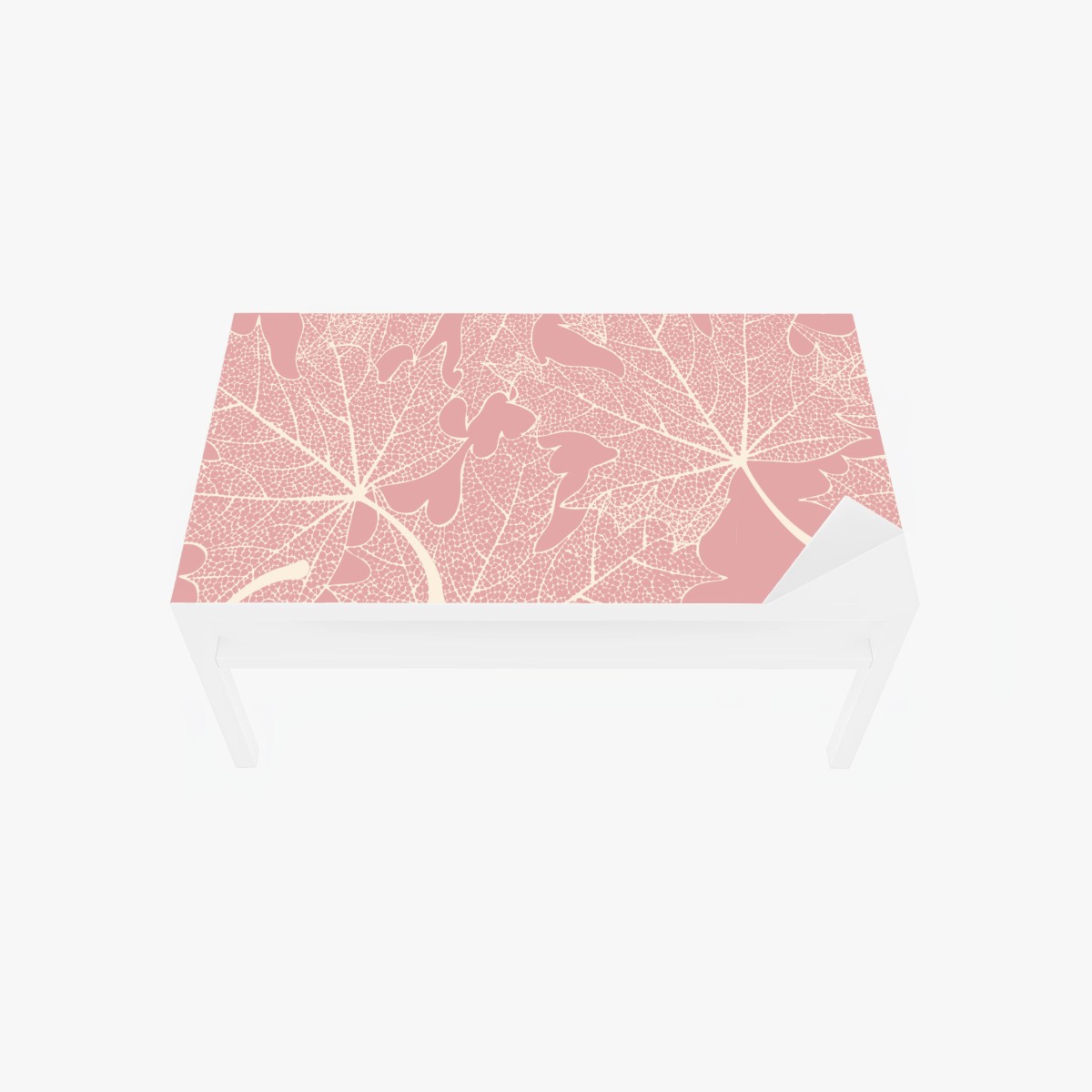 Tischaufkleber und Schreibtischaufkleber zartes rosa blattmuster – Wallnifity® Tischaufkleber und Schreibtischaufkleber zartes rosa blattmuster – Wallnifity®