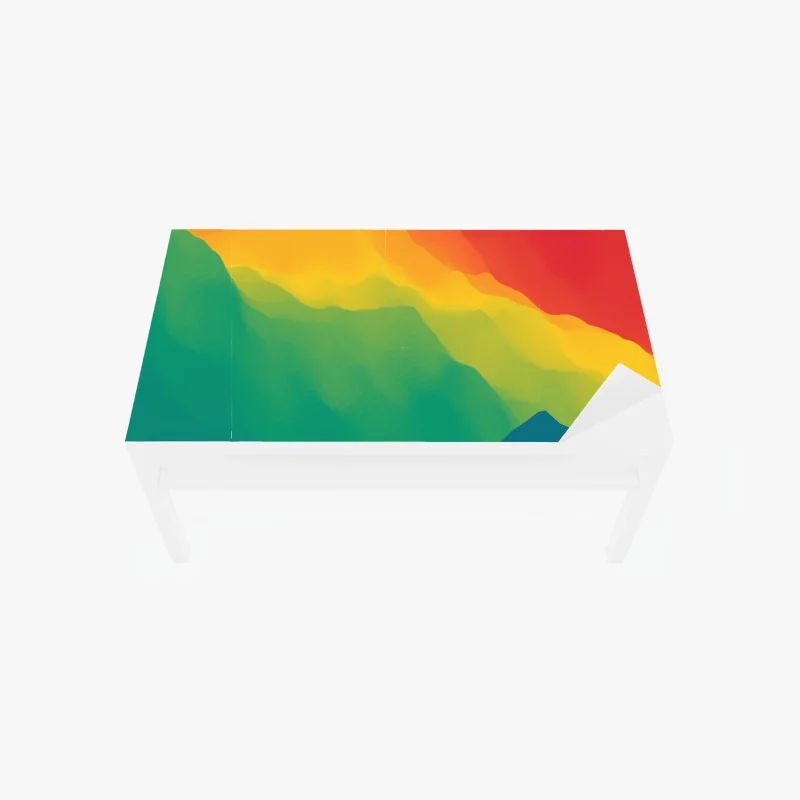 Tischaufkleber und Schreibtischaufkleber kräftiger geschichteter bergverlauf