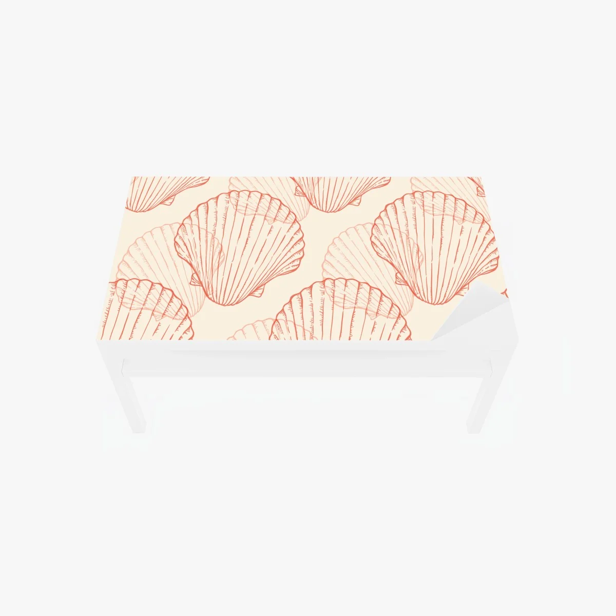Tischaufkleber und Schreibtischaufkleber korallenfarbiges muschelmuster – Wallnifity® Tischaufkleber und Schreibtischaufkleber korallenfarbiges muschelmuster – Wallnifity®