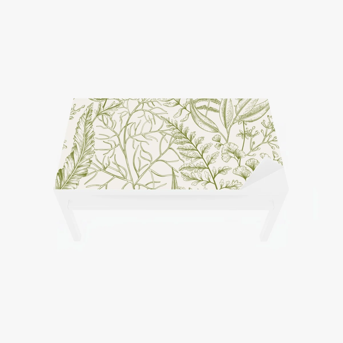 Tischaufkleber und Schreibtischaufkleber handgezeichnetes grünes blättermotiv – Wallnifity® Tischaufkleber und Schreibtischaufkleber handgezeichnetes grünes blättermotiv – Wallnifity®