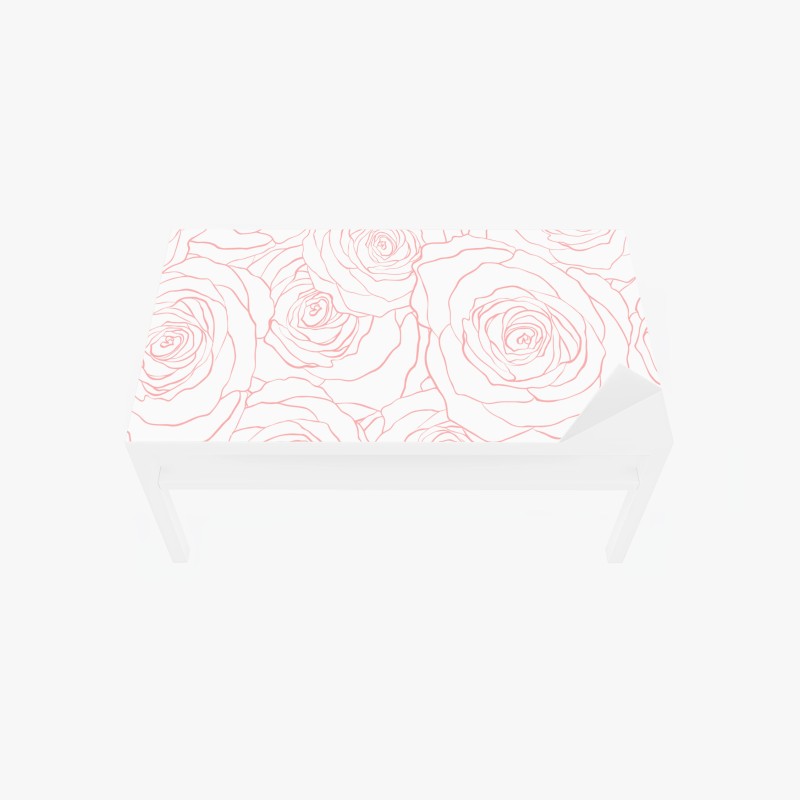 Tischaufkleber und Schreibtischaufkleber zartes muster rosa rosen