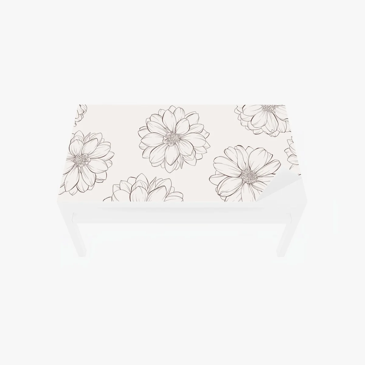 Tischaufkleber und Schreibtischaufkleber zartes blumenmuster in beige – Wallnifity® Tischaufkleber und Schreibtischaufkleber zartes blumenmuster in beige – Wallnifity®