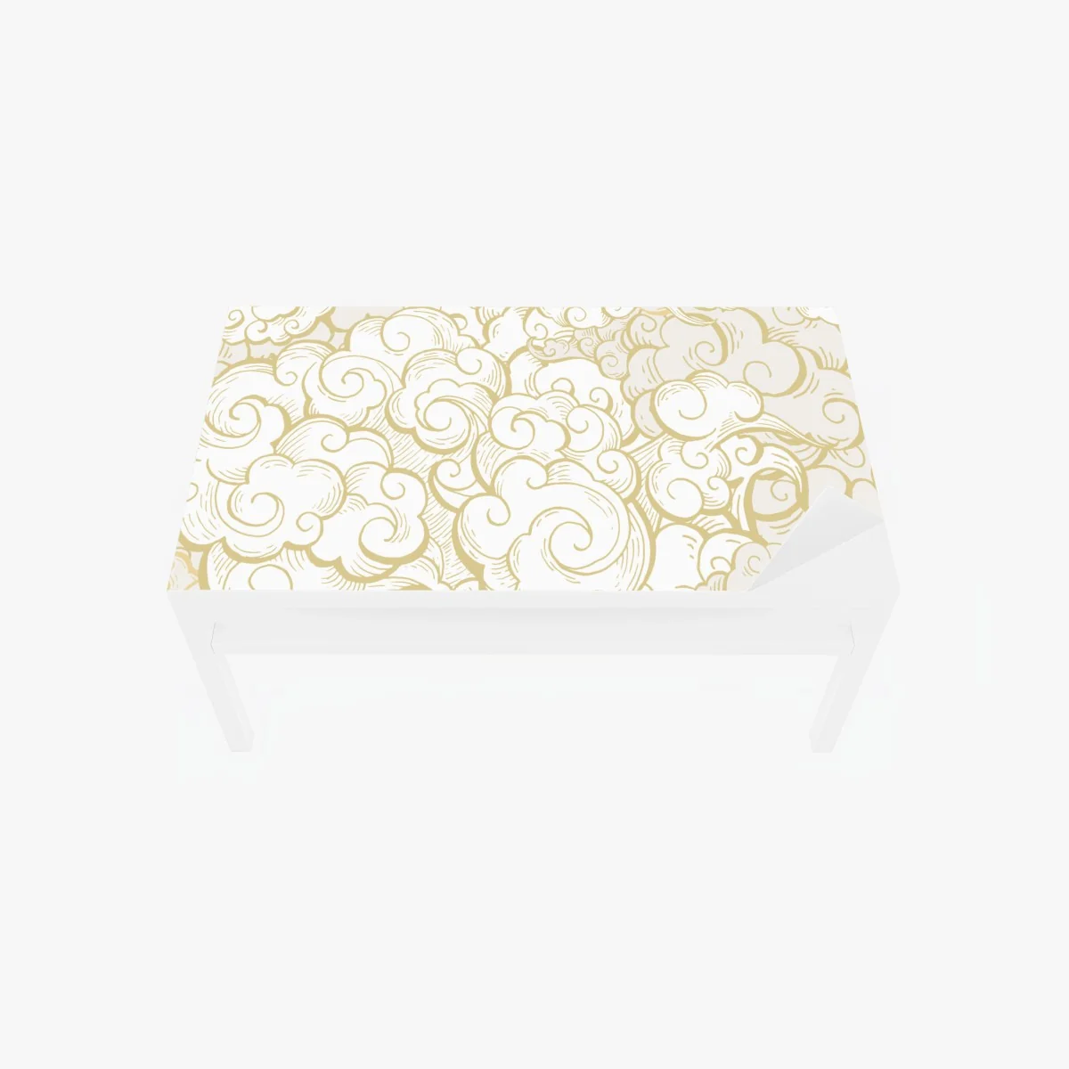 Tischaufkleber und Schreibtischaufkleber goldenes ornamentales wolkenmuster – Wallnifity® Tischaufkleber und Schreibtischaufkleber goldenes ornamentales wolkenmuster – Wallnifity®