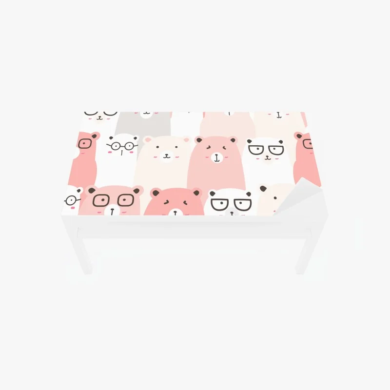 Tischaufkleber und Schreibtischaufkleber grünes botanisches blättermuster – Wallnifity®