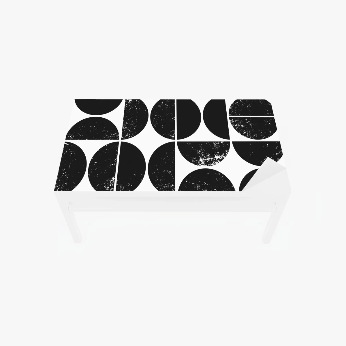 Tischaufkleber und Schreibtischaufkleber schwarzes geometrisches kreismuster – Wallnifity® Tischaufkleber und Schreibtischaufkleber schwarzes geometrisches kreismuster – Wallnifity®