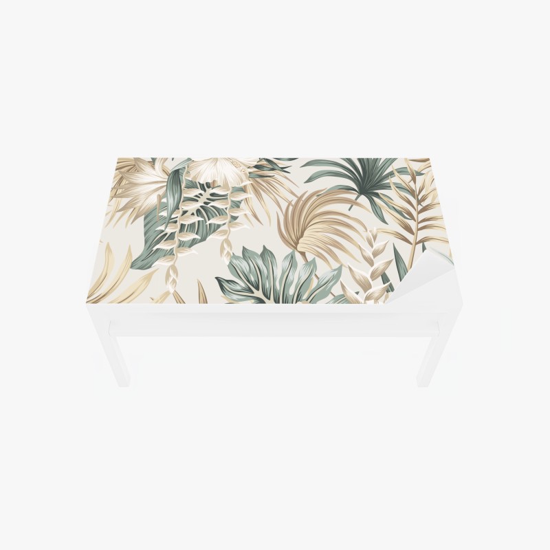 Tischaufkleber und Schreibtischaufkleber zartes tropisches hibiskusmotiv