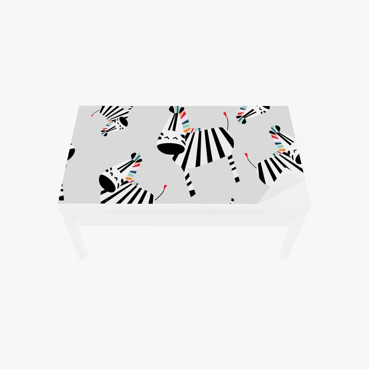 Tischaufkleber und Schreibtischaufkleber verspieltes zebramuster mit streifen – Wallnifity®