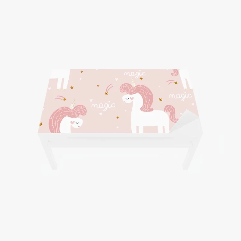 Tischaufkleber und Schreibtischaufkleber tropische türkisfarbene bucht panorama – Wallnifity®