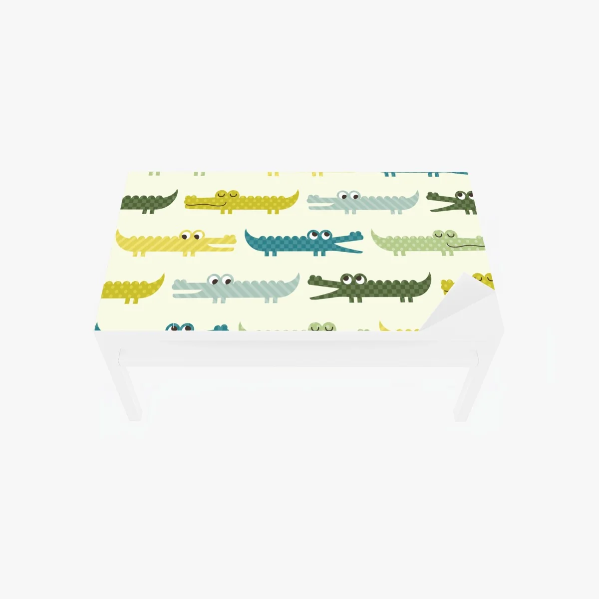 Tischaufkleber und Schreibtischaufkleber verspieltes krokodilmuster für kinderzimmer – Wallnifity® Tischaufkleber und Schreibtischaufkleber verspieltes krokodilmuster für kinderzimmer – Wallnifity®