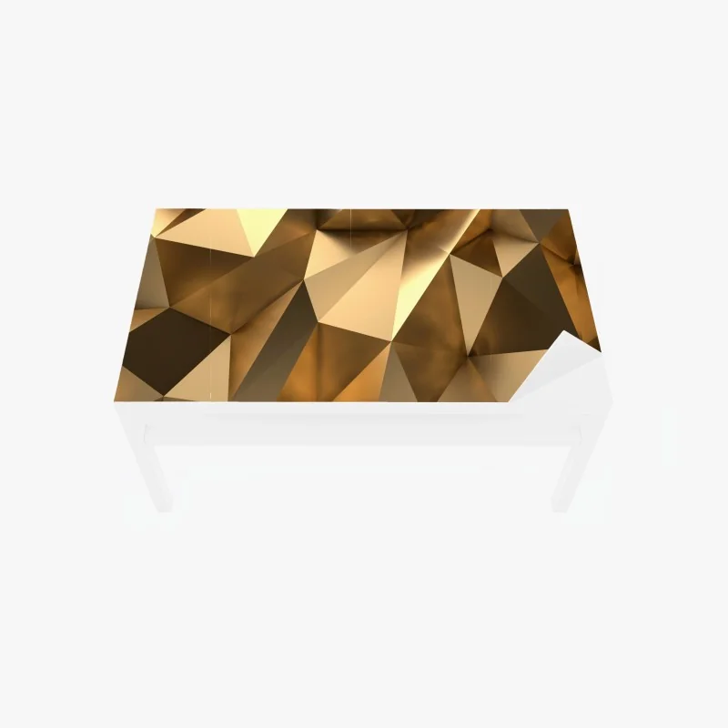 Tischaufkleber und Schreibtischaufkleber goldene geometrische facetten