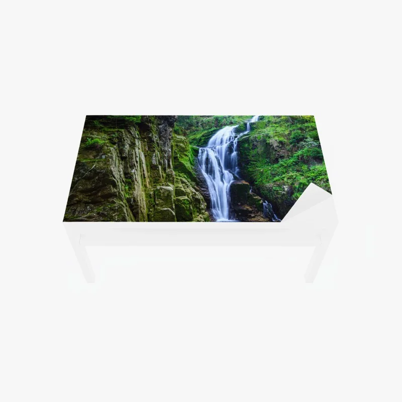 Tischaufkleber und Schreibtischaufkleber wasserfall Kamienczyk im Riesengebirge