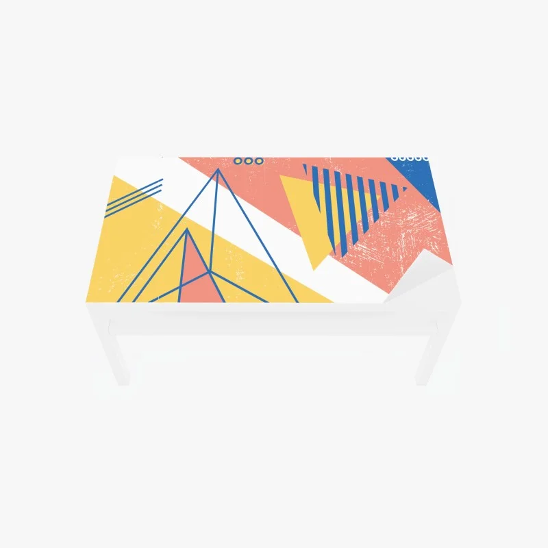 Tischaufkleber und Schreibtischaufkleber pastellfarbene geometrische komposition