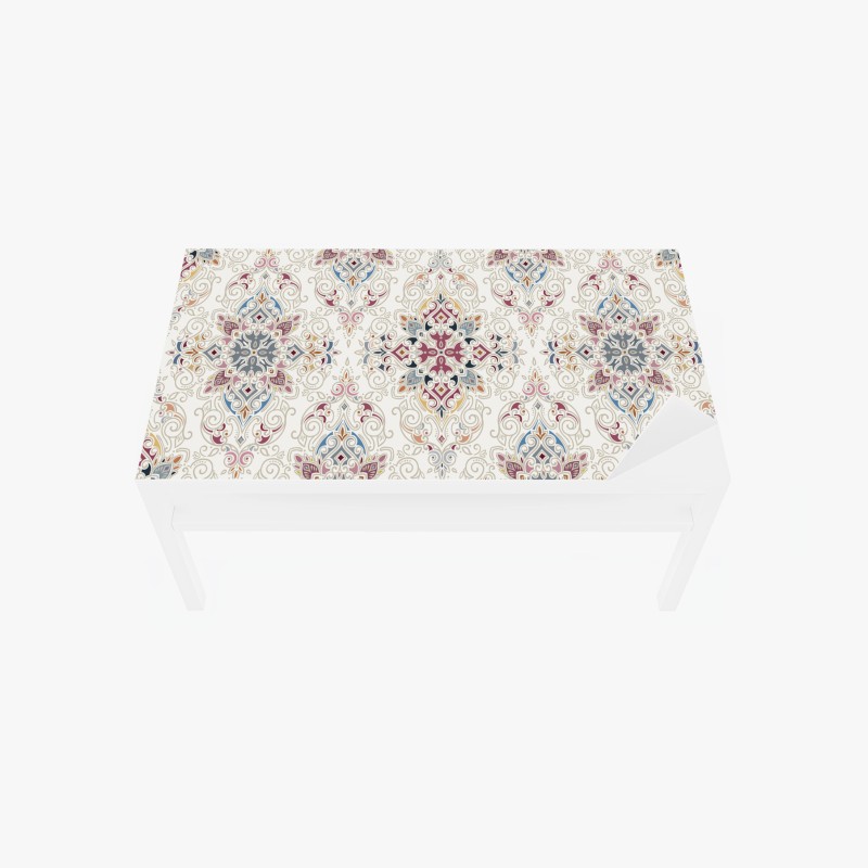 Tischaufkleber und Schreibtischaufkleber ornamentales vintage-damastmuster