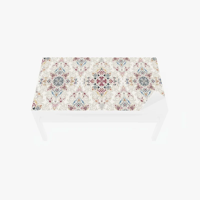 Tischaufkleber und Schreibtischaufkleber ornamentales vintage-damastmuster