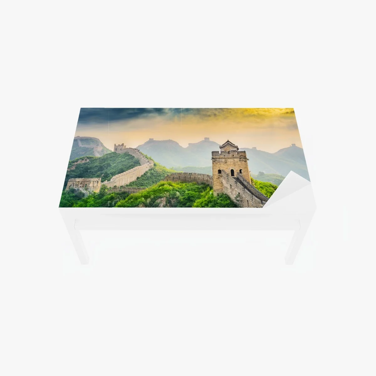 Tischaufkleber und Schreibtischaufkleber sonnenaufgang über der Chinesischen Mauer – Wallnifity®