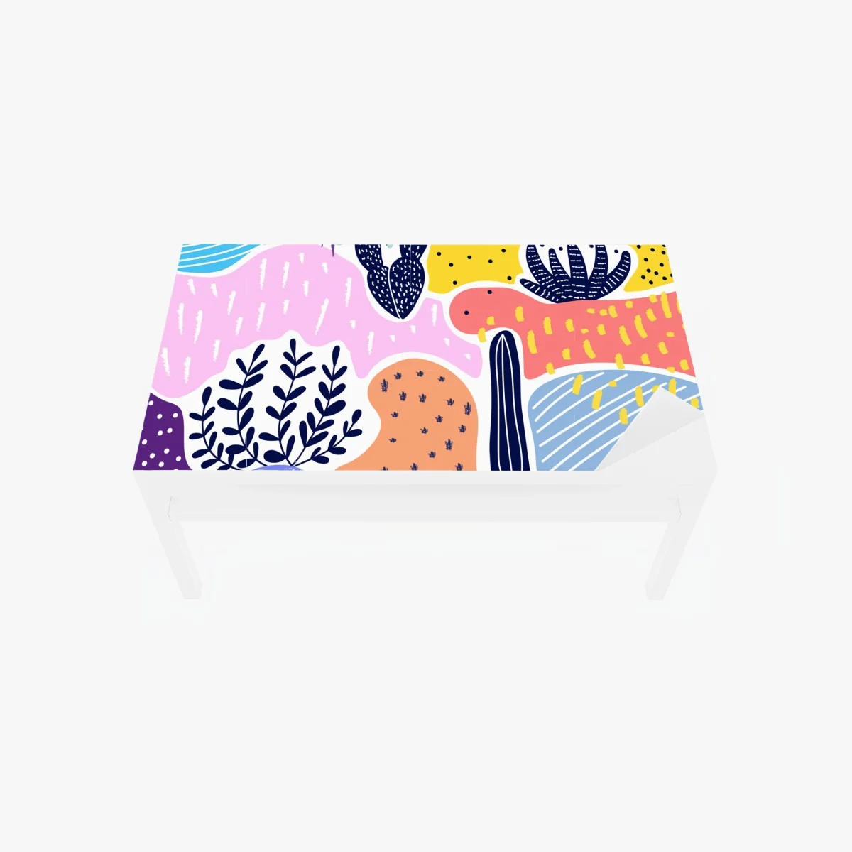 Tischaufkleber und Schreibtischaufkleber verspieltes abstraktes botanikmuster – Wallnifity®