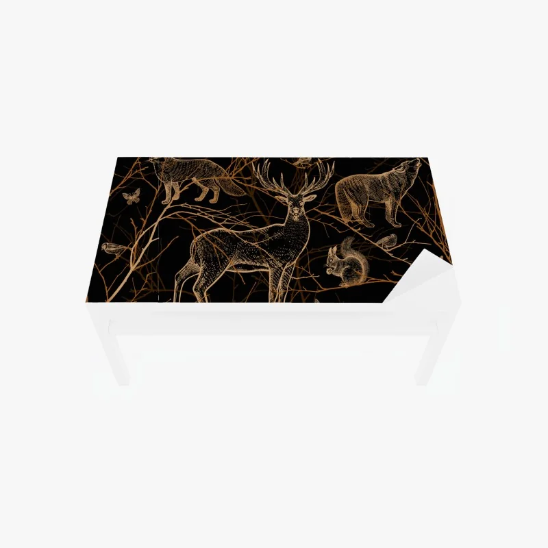 Tischaufkleber und Schreibtischaufkleber türkisfarbener wasserfall im herbst – Wallnifity®