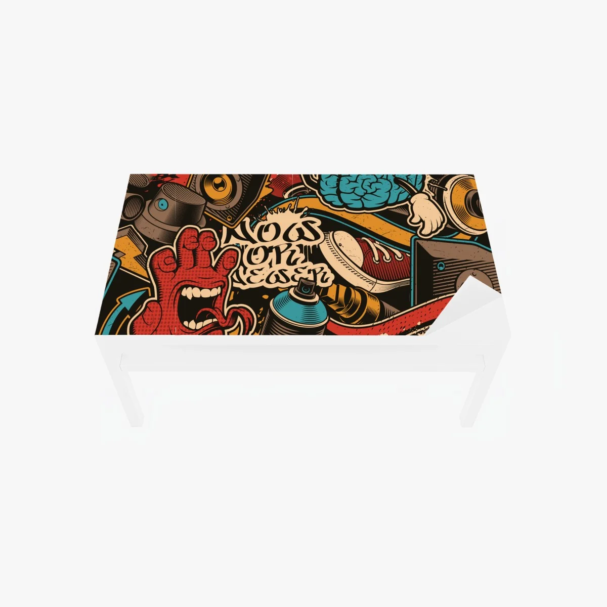 Tischaufkleber und Schreibtischaufkleber urbanes graffiti pop-art collage – Wallnifity®