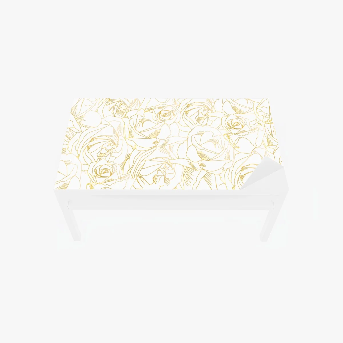 Tischaufkleber und Schreibtischaufkleber goldene rosen linienzeichnung – Wallnifity® Tischaufkleber und Schreibtischaufkleber goldene rosen linienzeichnung – Wallnifity®