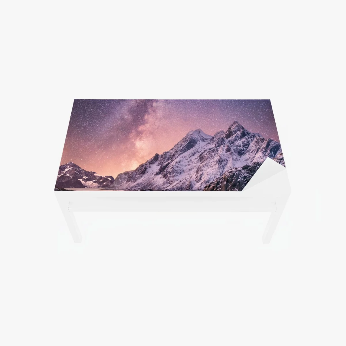 Tischaufkleber und Schreibtischaufkleber milchstraße über verschneiten bergen in Norwegen – Wallnifity® Tischaufkleber und Schreibtischaufkleber milchstraße über verschneiten bergen in Norwegen – Wallnifity®