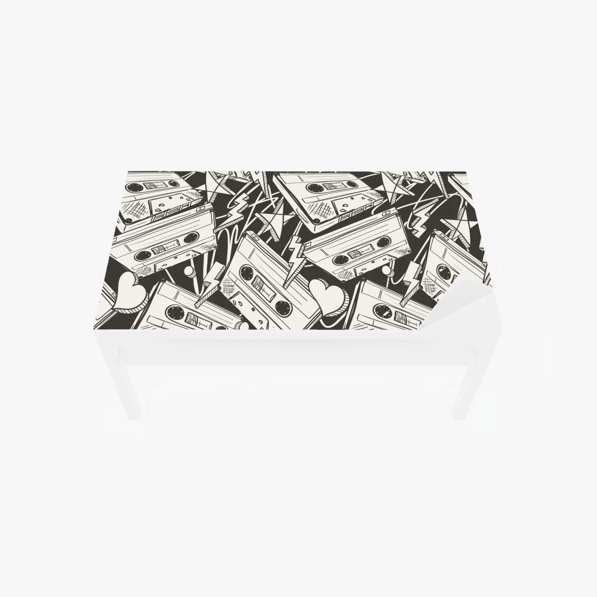 Tischaufkleber und Schreibtischaufkleber vintage kassettenmuster – Wallnifity® Tischaufkleber und Schreibtischaufkleber vintage kassettenmuster – Wallnifity®