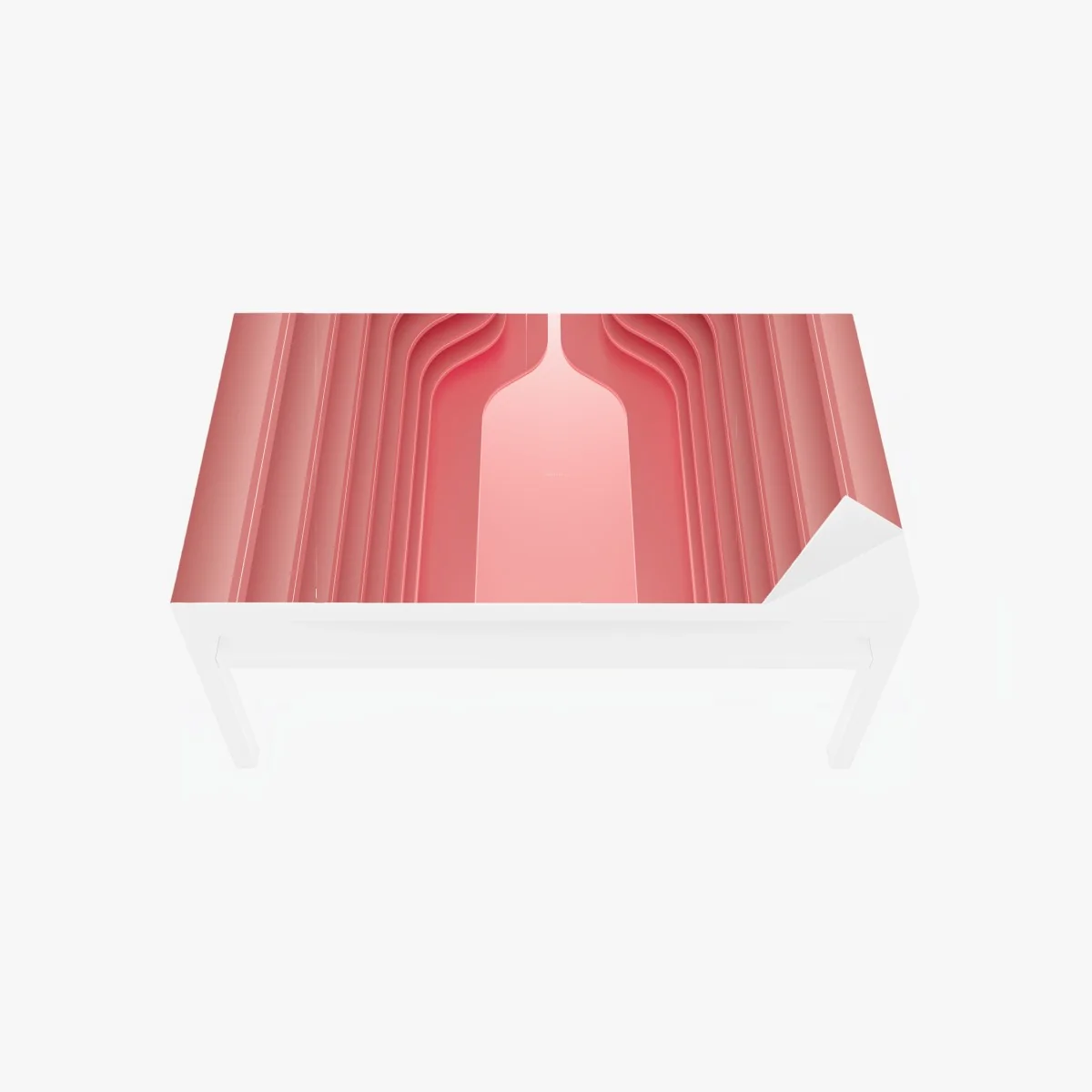 Tischaufkleber und Schreibtischaufkleber zeitgenössisches korallenrosa architekturmotiv – Wallnifity® Tischaufkleber und Schreibtischaufkleber zeitgenössisches korallenrosa architekturmotiv – Wallnifity®